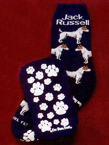 Jack Russell Slipper Socks from Critter Socks