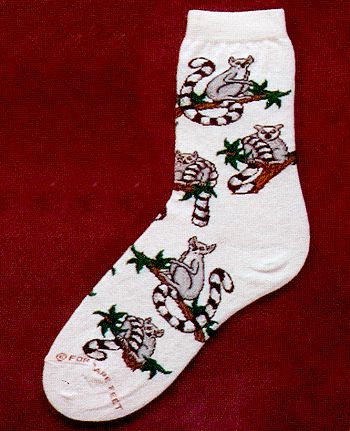 Ring Tail Lemur Socks from Critter Socks