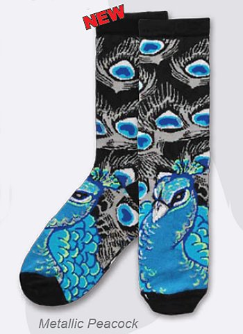 Peacock Socks from Critter Socks